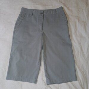 NVO by Lanctot Womens Capri Pants Gray Mid Rise Slash Pocket Stretch